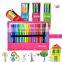 Rolling bag with safety and high quality marker pen set