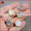 Small round galaxy quartz agate druzy geode gemstone connector from wholesale guangzhou fashion jewelry market