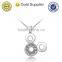 hotselling custom fashion cartoon crystal pendent metal necklace for sale