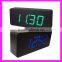 Multi-function voice control digital led wooden clock