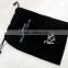 China black velvet bags for shoes in sliver logo
