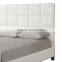 White Bonded Leather Panel Upholstered Bed Bedroom Furniture