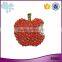 Wholesale zinc alloy fully-jewelled crystal rhinestones apple shape brooch