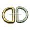 High quality not jointed metal custom embossed logo zinc alloy d ring for 25mm bag strap