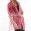 New embroidery design silk georgette scarf gradient tudung
