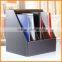 High-grade leather triple desktop file box file frame data file storage box seat business office supplies