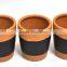 3 pcs paintable ceramic flower pot with chalkboard