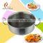 Double ears 6QT 17L heat-resistance bear high temperature commercial stainless steel stock pot with sandwich bottom