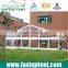 New collection curve tent with glass wall and clear PVC cover