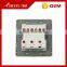 China Famous Brand BIHU Golden PC Material 3 Gang Intermediate Electric Wall Switch