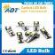 ADT Canbus Error Free T10 194 168 W5W 5050 LED 2 SMD White Side Wedge Light Bulb
