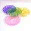 colorful round glass plate elegant glass dinner set                        
                                                Quality Choice