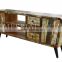 INDIAN RECYCLE WOOD 2 DOOR AND 3 DRAWER TV CABINET WITH IRON LEGS