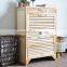 Hot Sale Modern Shutter Style Wooden Shoe Cabinet In Living Room