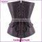 2016 Newly Steampunk Style Black Women Corset with Chain and Stud Detail