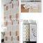 fashion Animal design Pink butterfly double swag fabric shower curtain with resin hooks
