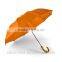 2 fold manual open luxury teflon fabric bamboo umbrella