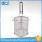 2016 OEM&ODM accept stainless steel PVC handle polished treatment round french fries baskets