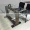 TB china furniture export 1.8m glass dining table 8 chairs set