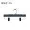 Black Bottom With Clips High Quality Plastic Rubberized Pants Hanger