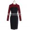 Plus Size Casual Women Sexy Elegant Houndstooth Party Career Office Wear Fashion Slim Pencil Midi Bodycon Dress With Back Zipper