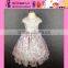 2015 Fashion Hot Sale Flower Lace Party Dress Custom Sleeveless Princess Girl Kids Children Dress Model