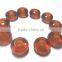 AAA Hessonite Color Quartz Stylist Roundel Big Hole Beads