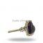 Metal & Glass Heart Knob (Purple)