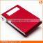 Vertical foldable red PU leather name card holder , credit card case with magnet snap