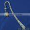 Chinese imitate silver bookmarks heart pendant, low price metal bookmarks for books
