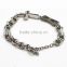 Stainless steel motorcycle chain bracelets with cross charm