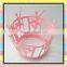 pink laser greaseproof cupcake wrappers for diffrent parties