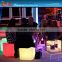 China high quality PE plastic rechargeable colorful led light chair, led cube, led stool