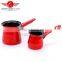 Hot selling red enamel ceramic coffee jug coffee pot with long handle