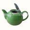 BTHJC-5 Ceramic green teapot with S/S lid and fliter