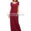 new model casual long dresses Women's Short Sleeve Loose Casual Plain floor length Maxi long dress muslim casual