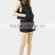 Cropped Top Hoodie Women Sleeveless Plain Dyed Black Cropped Hoodies Wholesale Custom Made