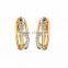 Stylish Zirconia Gold Plated Hoop Earrings