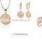 Rose Gold Round Designer With CZ Studded Pendantset