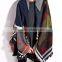 British wind Spring model women scarf joint colors imitated cashmere material 135*145cm female cappa
