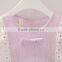 Wholesale Muslin Girls Baby Organic Clothing Ruffle Set Purple Fancy Outfits Lace