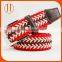 Wholesale pin buckles colorful braid belt jeans waist belt