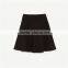 2017 OEM Spring Elegant Black Midi Flared Skirt With the Hem
