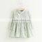 Spring style full printing girls kids long sleeve cotton dress