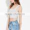 2016 China manufacturer OEM design plain dyed cotton summer fashion sleeveless ladies tops images