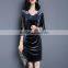 B41008A Hot sale fashion bodycon velvet dress women V neck dress