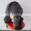 SJ928-01 China Factory Russian Popular Design Woman Hat Sliver Fox Fur