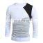 Classic Multicolor Splicing Slimming- Round Neck Long Sleeves Vogue T-Shirt For Men-customise Summer Wear Tshirt