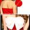 3 Pcs Santa Girl Christmas Outfit Mini Sexy Cosplay XMAS Fancy Drees Costume