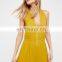 Open back elastic waistband wide legs lovely romper ladies summer